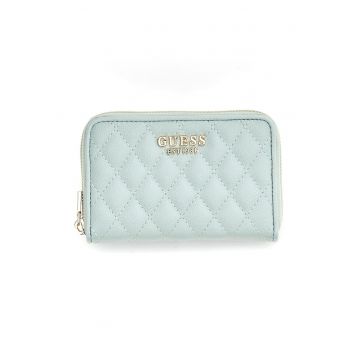 Portofel matlasat cu fermoar Atabey - Albastru pal