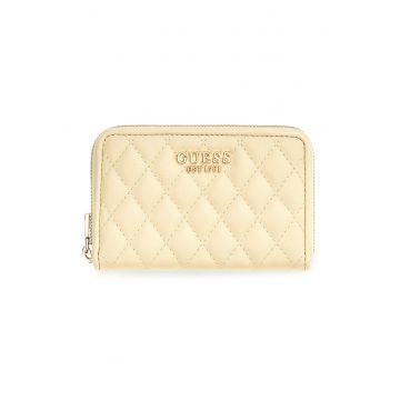 Portofel matlasat cu fermoar Atabey - Galben pal