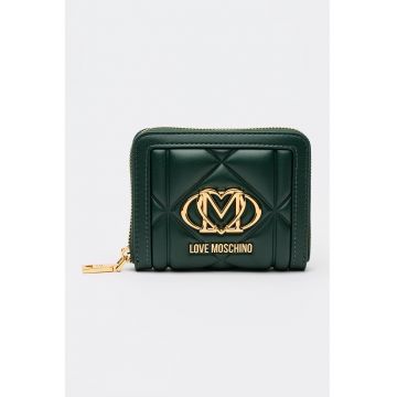 Portofel matlasat cu fermoar - Verde englez