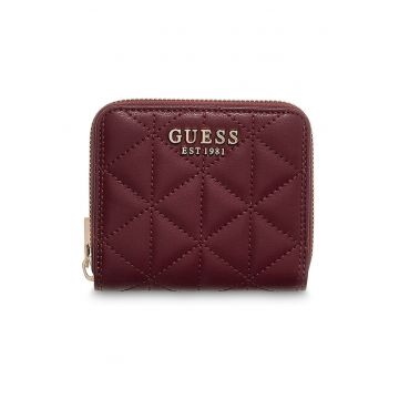 Portofel matlasat de piele ecologica Paisleigh - Visiniu