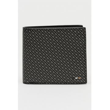 Portofel pliabil cu model - Negru/Gri