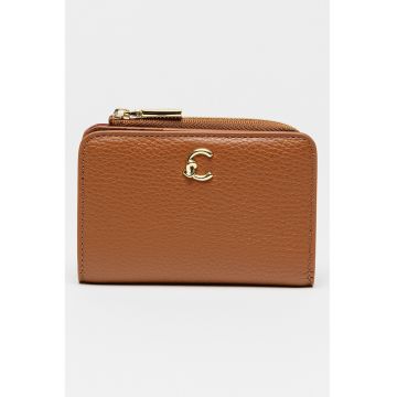 Portofel pliabil de piele C-Me - Maro scortisoara