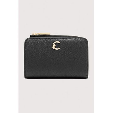 Portofel pliabil de piele C-Me - Negru stins