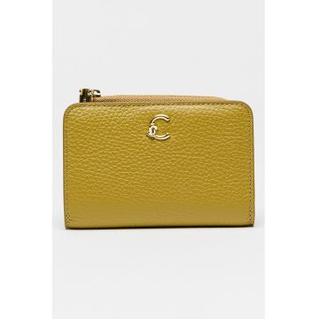 Portofel pliabil de piele C-Me - Verde masliniu