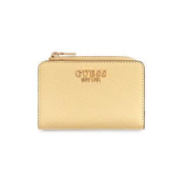 Portofel pliabil de piele ecologica cu logo Serenova - Galben deschis