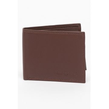 Portofel pliabil de piele - Maro