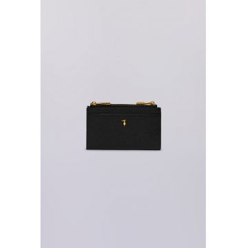 Portofel pliabil de piele - Negru