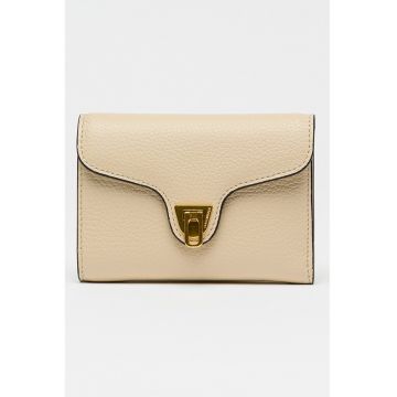 Portofel pliabil din piele Beat Soft - Bej deschis