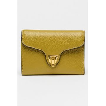 Portofel pliabil din piele Beat Soft - Verde masliniu