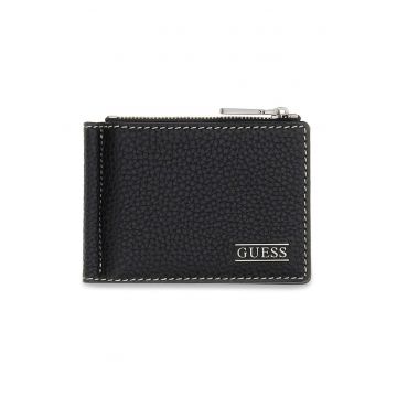 Portofel pliabil din piele Boston - Negru