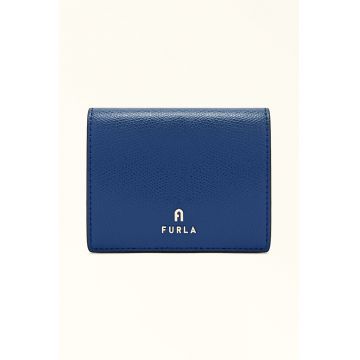 Portofel pliabil din piele Camelia - Albastru inchis