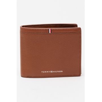 Portofel pliabil din piele Corporate - Maro scortisoara