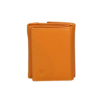Portofel pliabil din piele ecologica - Galben mustar