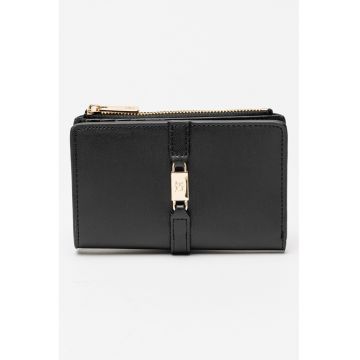 Portofel pliabil din piele ecologica - Negru