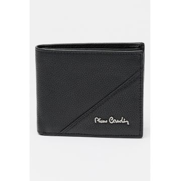 Portofel pliabil din piele - Negru