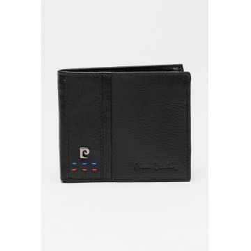 Portofel pliabil din piele - Negru