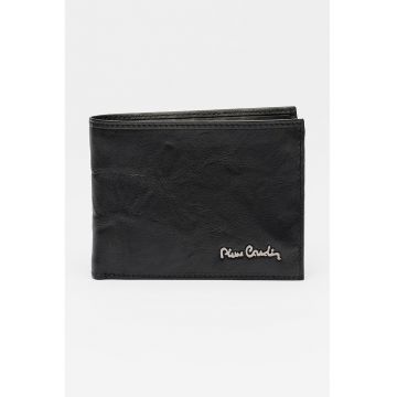 Portofel pliabil din piele - Negru