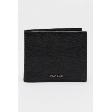 Portofel pliabil din piele Saffiano - Negru