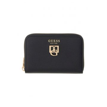 Portofel uni cu fermoar Bianca - Auriu/Gri antracit