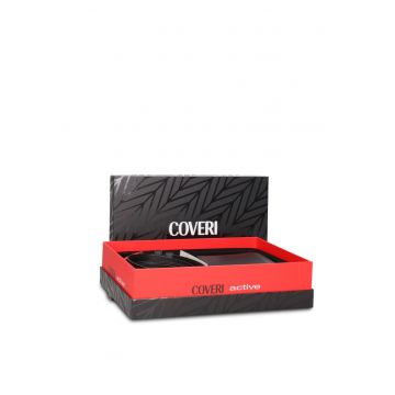 Set de portofel si curea Adagio - 2 piese - Negru