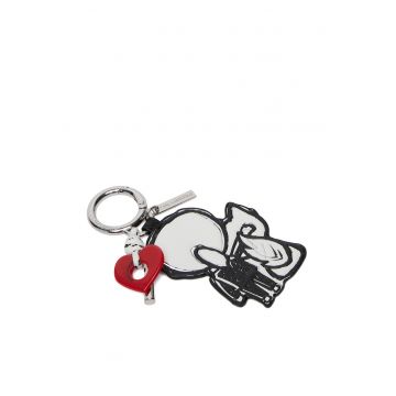 Breloc femei -  piele ecologica - negru - One Size INTL