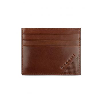 Port carduri smart RFID - piele naturala -  Nobile 49125007 - Maro cognac