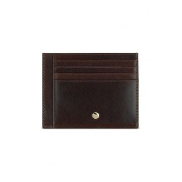 Portcard Barbati  Neaples din Piele Naturala Maro - 491361 - 11.5 x 1 x 9 cm