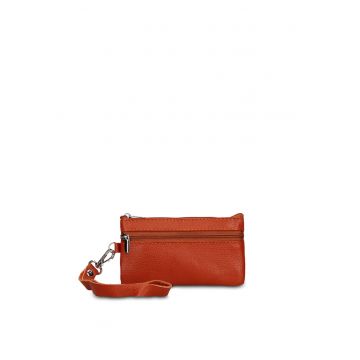 Portmoneu din piele cu bareta detasabila pentru incheietura Seraphina Nova - Caramel