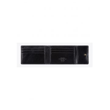 Portofel barbati -  etui pentru 6 carduri - piele naturala - 11x8cm - negru