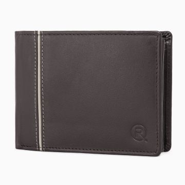 Portofel barbati Ronno, Traian PT1449, piele naturala, Maro / Crem