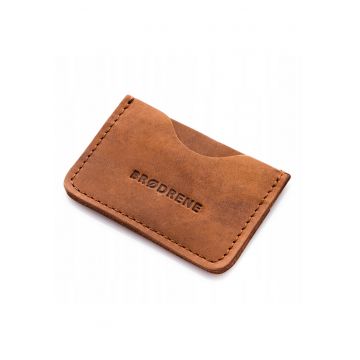 Portofel carduri - Betlewski - Piele naturala - 10 cm x 7 cm x 0 -5 cm - Maro