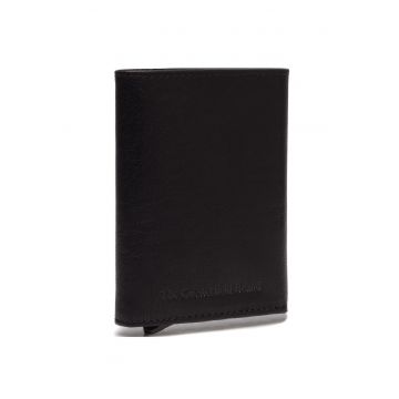 Portofel carduri unisex piele naturala - Paris - - Negru