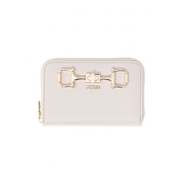 Portofel cu logo Janie - Alb fildes