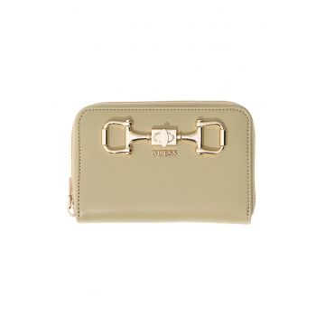 Portofel cu logo Janie - Verde pal