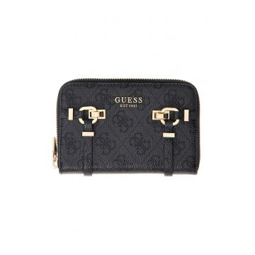 Portofel cu logo Leona - Negru