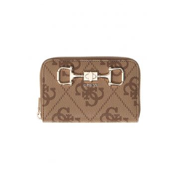 Portofel cu monograma Janie - Maro inchis/Maro deschis