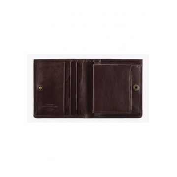 Portofel dama  Arizona - piele naturala - 10x9 -3cm - 5 compartimente - culoare maro
