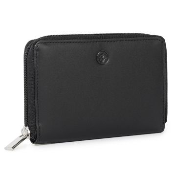 Portofel dama Marquise, Alina PT1458, piele naturala, Negru