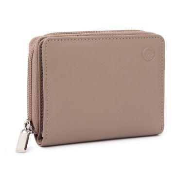 Portofel dama Marquise, Katharine PT1462, piele naturala, Crem