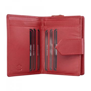 Portofel dama Marquise, Melusine PT1491, piele naturala, Rosu