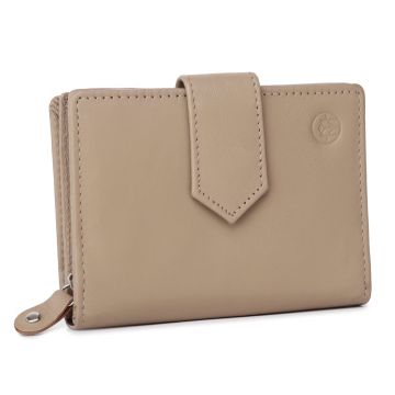 Portofel dama Marquise, Melusine PT1492, piele naturala, Crem