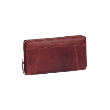 Portofel dama piele naturala - Havana - - Rosu