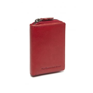 Portofel dama piele naturala - Sionel - - Rosu