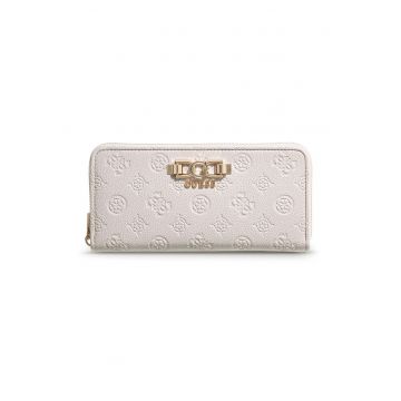 Portofel de piele ecologica cu bareta pentru incheietura Anise - Alb fildes