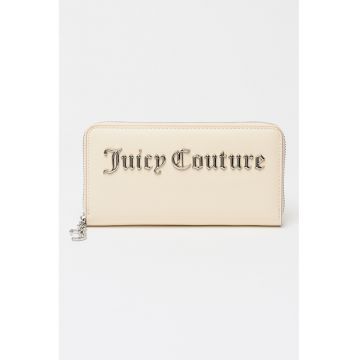 Portofel din piele ecologica cu fermoar Jasmine - Crem