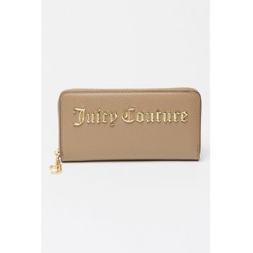 Portofel din piele ecologica cu fermoar Jasmine - Maro taupe