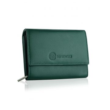 Portofel din piele verde Trendy RFID Secure