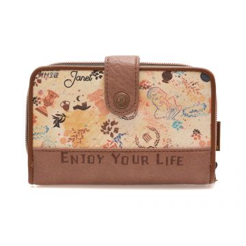 Portofel JANET DENESE multicolor, 004B, din piele ecologica