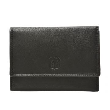 Portofel negru, 2037, din piele naturala