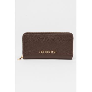 Portofel piele ecologica cu logo - 16899 - Maro - 9x20x3.5